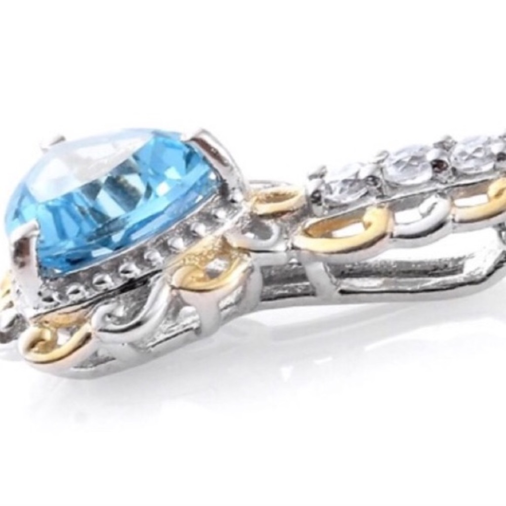 💎Electric Blue Topaz Pendant💎 - Picture 6 of 8